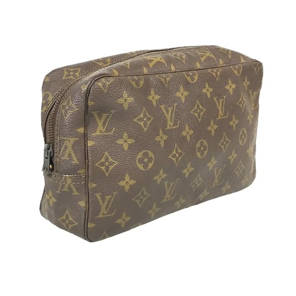 Louis Vuitton Bag Pouch Leather Trousse Toilette 28 M47522 Authentic - Picture 4 of 5